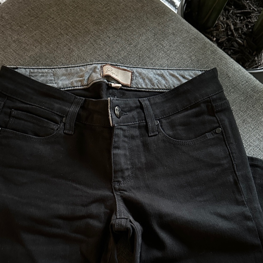 Paige Classic Black Women's Skinny Jeans - Picture 4 of 6